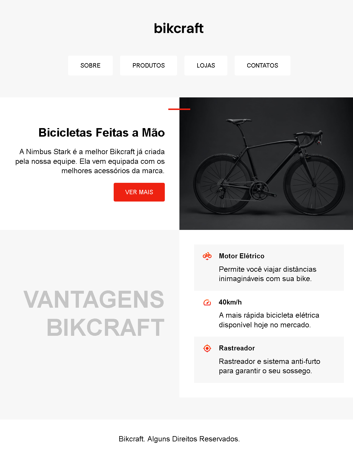 Screenshot do projeto Bikcraft